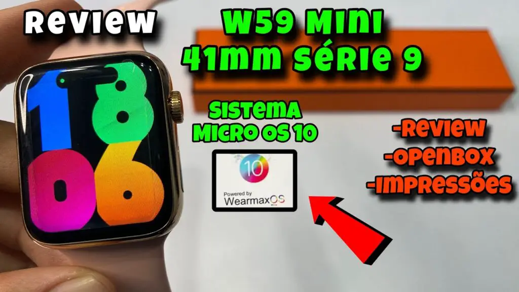 W59MINI Série 9 41mm Sistema Micro OS 10 | Review Completo | Openbox | Impressões veja👇🏻